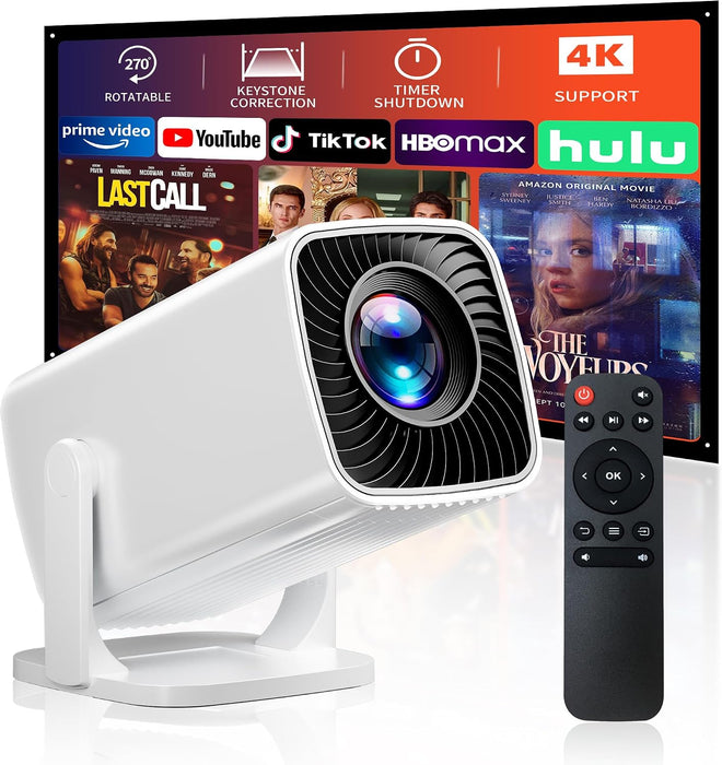 Mini Projector with 4K Support, Portable Short Throw Proyector