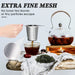 Extra Fine 18/8 Stainless Steel Tea Infuser Mesh Strainer with Large Capacity & Perfect Size Double Handles for Hanging 