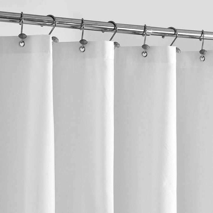 Waterproof Fabric Shower Curtain or Liner White, 72x72