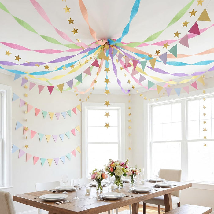 14 Pcs Pastel Party Decorations Set for Fancy Birthday Party