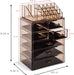Makeup Organizer, 7-Drawer Acrylic 2-Piece Set (Bronze Glow)