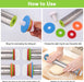 Adjustable Rolling Pin with Thickness Rings for Baking, Stainless Steel Designs Dough Roller Pins for Cookie Decorating 
