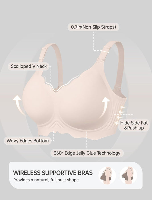 Women Value Series Jelly Bras Wireless Pushup Convertible Bra