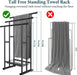 40'' Freestanding 3 Tier Alloy Steel Towel Rack with Storage Basket