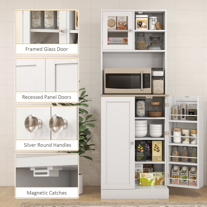 Tall Kitchen Pantry and Microwave Cabinet