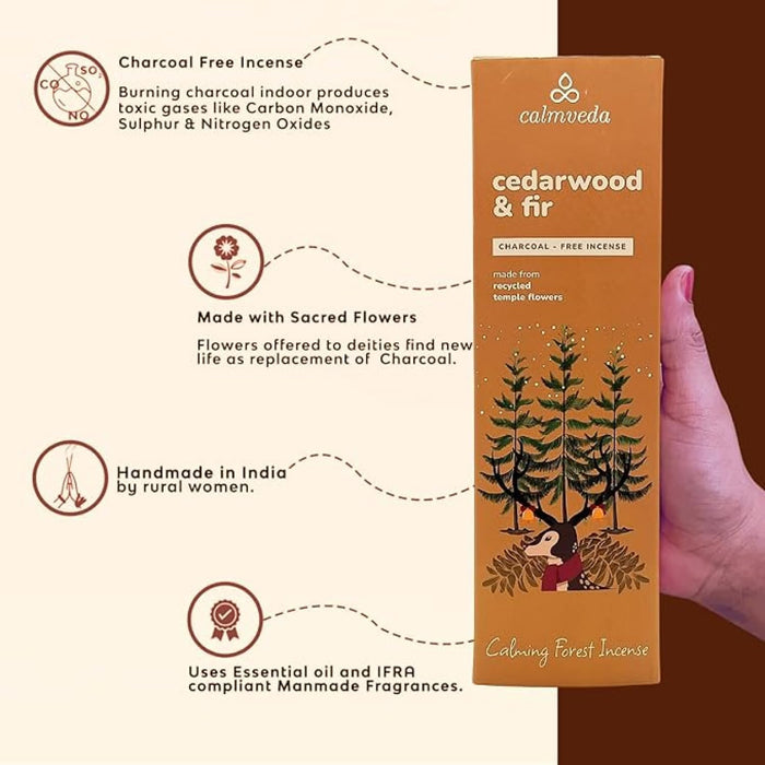 Holiday Balsam Cedar Incense Sticks- Like Freshly Cut Christmas Tree 80 pck