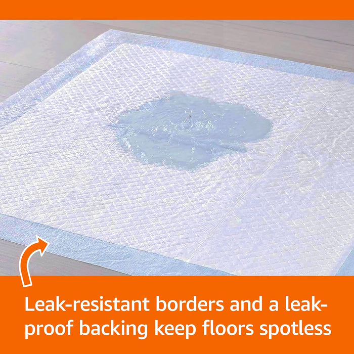 Leak-Proof Dog and Puppy Potty Training Pee Pads with Quick-Dry 5-Layer Super Absorbent Design, Regular Size 22 x 22 inc