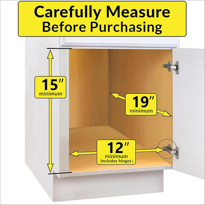 ® Pull Out Under Sink Kitchen Cabinet Organizer - 11.5 in. x 18 inch deep Drawer - Sliding Shelf Organizer for Cabinets 