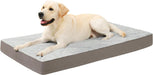 Orthopedic Dog Bed for Large Dogs with Waterproof Lining, Grey, 35x22