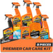 Ultimate Premier Car Care Kit, 8 Pieces, Includes Tire and Wheel Cleaners, Exterior and Interior Car Cleaning Supplies