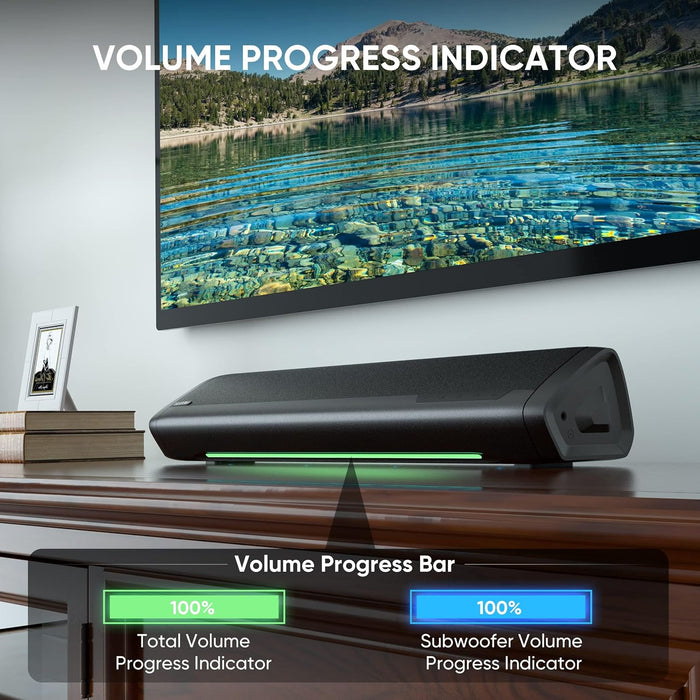 Sound Bar with Subwoofer, Home Theater Surround System for TV PC