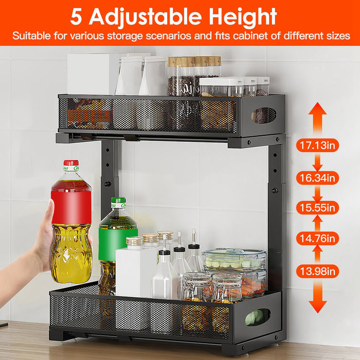 Two-Pack Adjustable Under-Sink Organizers