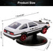 Car Drift Dashboard Ornament, Alloy Drifting Spin AE86 Model Mini Car Interior Dash Decoration Dynamic Rotate Auto Interior Accessories, VehicleTurn and Follow Drift