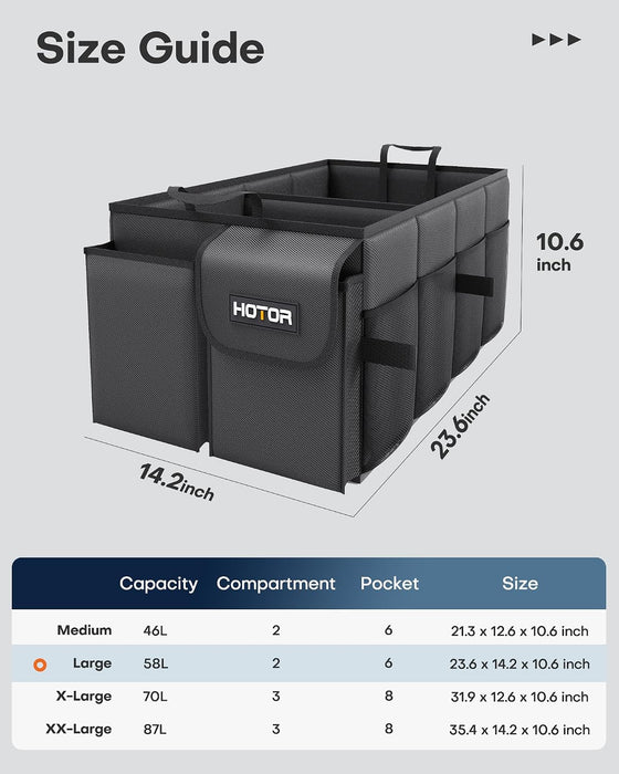 Trunk Organizer - Foldable Car Organizer for SUVs & Sedans Storage