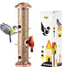 Bird Feeders for Outdoors 15" 6 Ports Chew-Resistant, Copper, 1PK