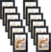 12-Pack 3.5 × 5 in Black Picture Frames