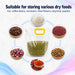 5pcs Food Storage Bags, Reusable Grain Storage Moisture-proof Sealed Bags, Stand Up Packaging Pouches Large Sealed Bag with Handle