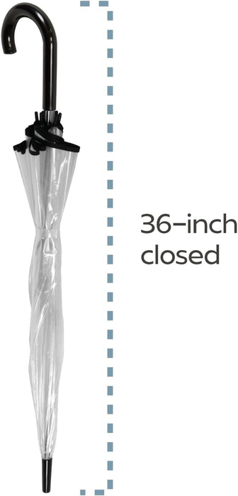 Scalloped Clear Dome Umbrella, Auto Open, See-Through