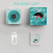 The Waves Vinyl Player, Waves Bluetooth Speaker, Portable Vintage Vinyl Speaker with Adjustable Light and Time for Bedroom, Party, White
