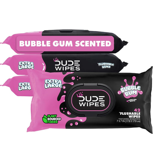 Flushable Potty Training Water Wipes, Bubble Bum, 168 Count
