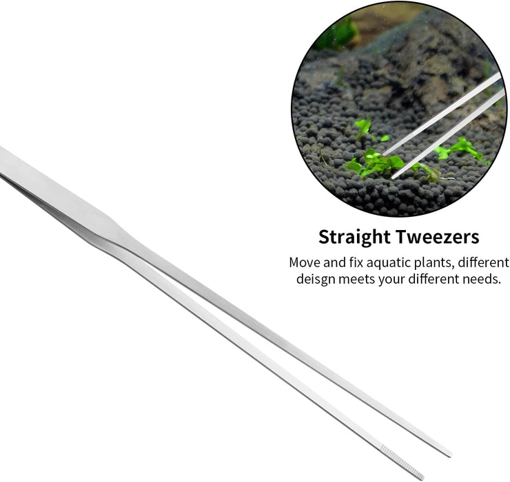 4PCS Aquascape Tool Aquarium Kit with Tweezers Scissors Scraper