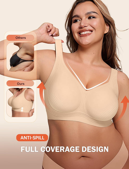 Jelly Bras for Women No Underwire Plus Size Push Up Supportive
