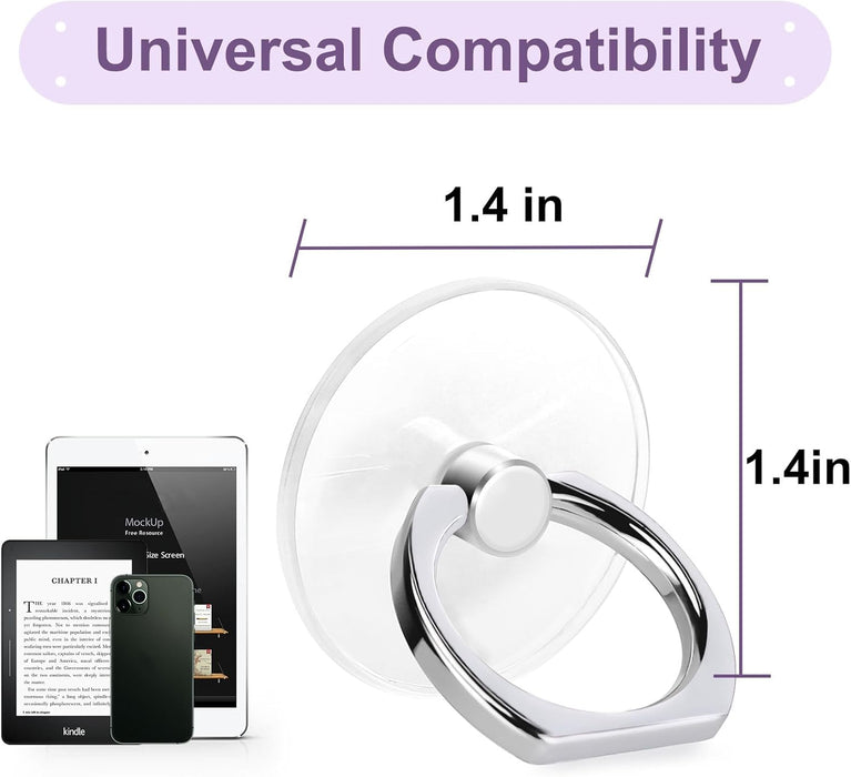 4 Pack Cell Phone Ring Holder, 2Silver+1Black+1Rose Gold