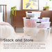 4-Pack 32 Quart Storage Bins with Lids, Clear