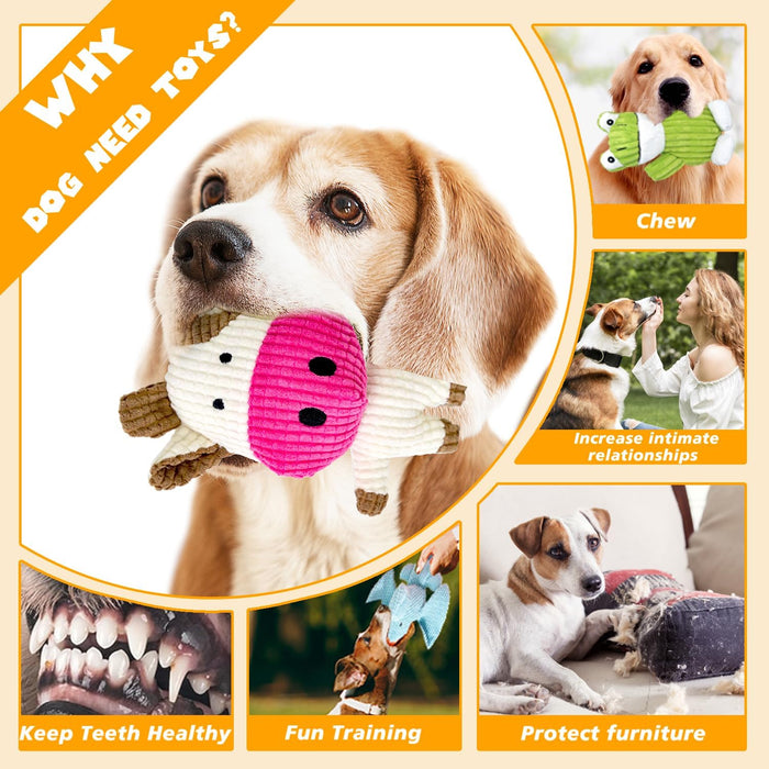 Dog Squeak Toys Puppy Toys, Tough Dog Toys for Aggressive Chewers