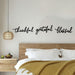 Thankful Grateful Blessed Letter Sign Metal Wall Decor, 3 Piece Black Letters Wall Art for Bathroom Bedroom Metal Words Wall Decor for Home Decor