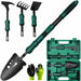 Gardening Tool Gift Set, 4 Hand Tools with Case, Green
