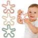 3pcs Coral Flower Teether Ring Baby Teething Toys Silicone Teether