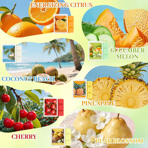 Wax Melts, Scented Wax Melt Soy Wax Cubes 6 Scents for Wax Warmers