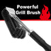 Grill Brush, 18'' Extra-Strong Handle, BBQ Cleaner with Scraper