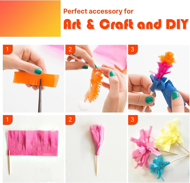 Rainbow Crepe Paper Streamers 8pcs 656 FT Rainbow Streamers
