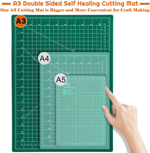 Self Healing Sewing Mat, 12inch x 18inch Rotary Cutting Mat Double Sided 5-Ply Craft Cutting Board for Sewing Crafts Hob