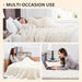 Chunky Knit Throw Blanket for Couch, 50'' x 60'' Knit Throw, Ivory