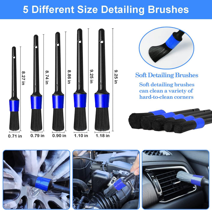 26Pcs Car Detailing Brush Set, Car Detailing Kit, Car Detailing Brushes, Car Cleaning Kit, Car Windshield Cleaning Tool,