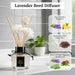 2PCS Lavender Reed Diffuser Set 1.7 fl oz with 6 Scent Sticks, Calming Essential Oil Diffuser Sticks for Home, Relaxing 