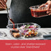 Brilliance Meal Prep Containers, 2-Compartment Food Storage Containers, 2.85 Cup, 5-Pack, BPA-Free, Clear/Grey