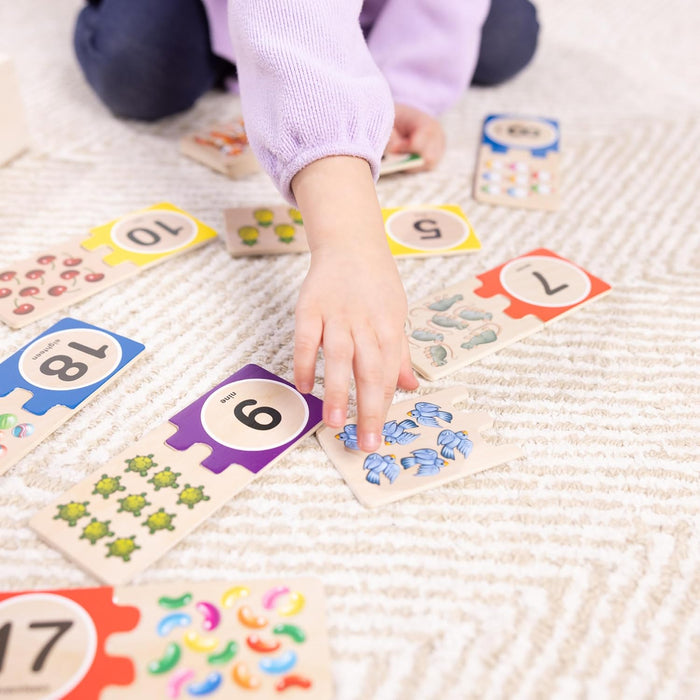 Melissa & Doug Self-Correcting Wooden Number Puzzles Set