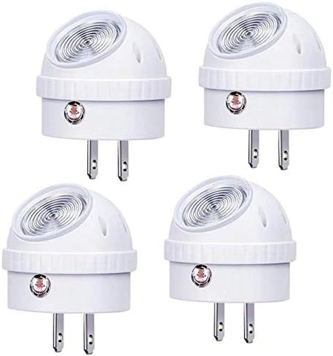 Plug-in LED Night Light Dusk to Dawn Sensor Warm White 4 Pack
