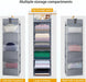 6-Shelf Hanging Closet Organizer and Storage with Side Pockets, Collapsible Closet Hanging Shelves for Storage, Grey