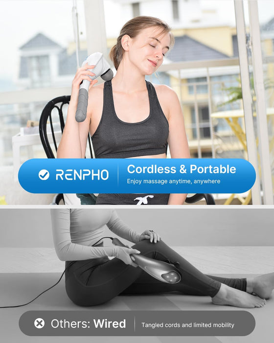 Cordless Handheld Massager, 5 Adjustable Speeds and Massage Modes