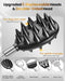 Telescopic Back Scratcher with 5 Detachable Heads, Gifts for Men, Black10-34 Stainless Steel Pole, Rubber Grip, Portable Carry Pouch, Birthday Gifts for Men,Women, Dad and Adults