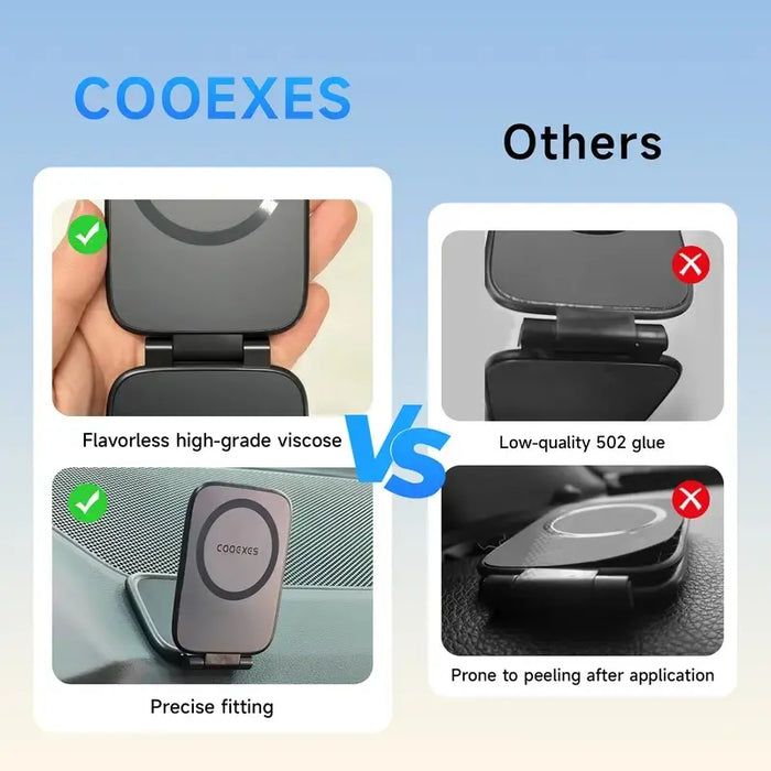 Dual-Sided Magnetic Dashboard Phone Mount — 360° Adjustable