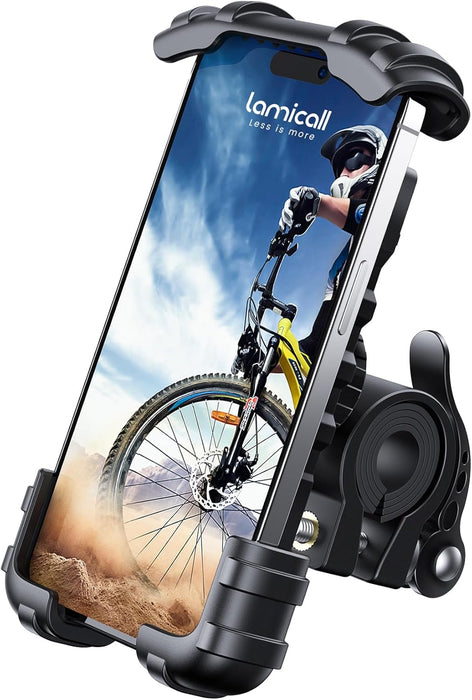 Bike Phone Holder Motorcycle Mount - One-Hand Operation, Lockable