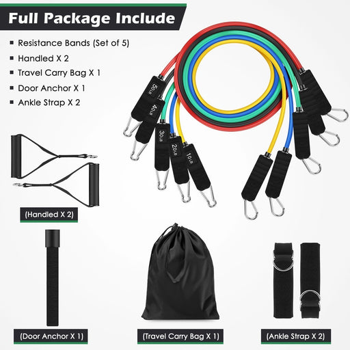 11-Piece Resistance Band Workout Set