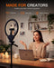Ring Light with Stand, 50" Phone Tripod with Wireless Remote
