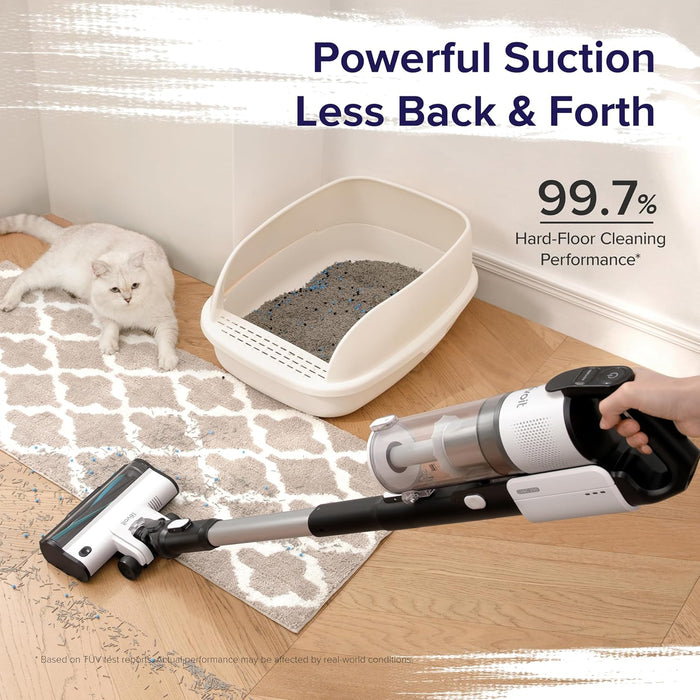 Cordless Vacuum Cleaner, Stick Vac with Tangle-Resistant Design, up to 50 Minutes, Powerful Suction, Rechargeable, Lightweight, and Versatile for Carpet, Hard Floor, Pet Hair, LVAC-200